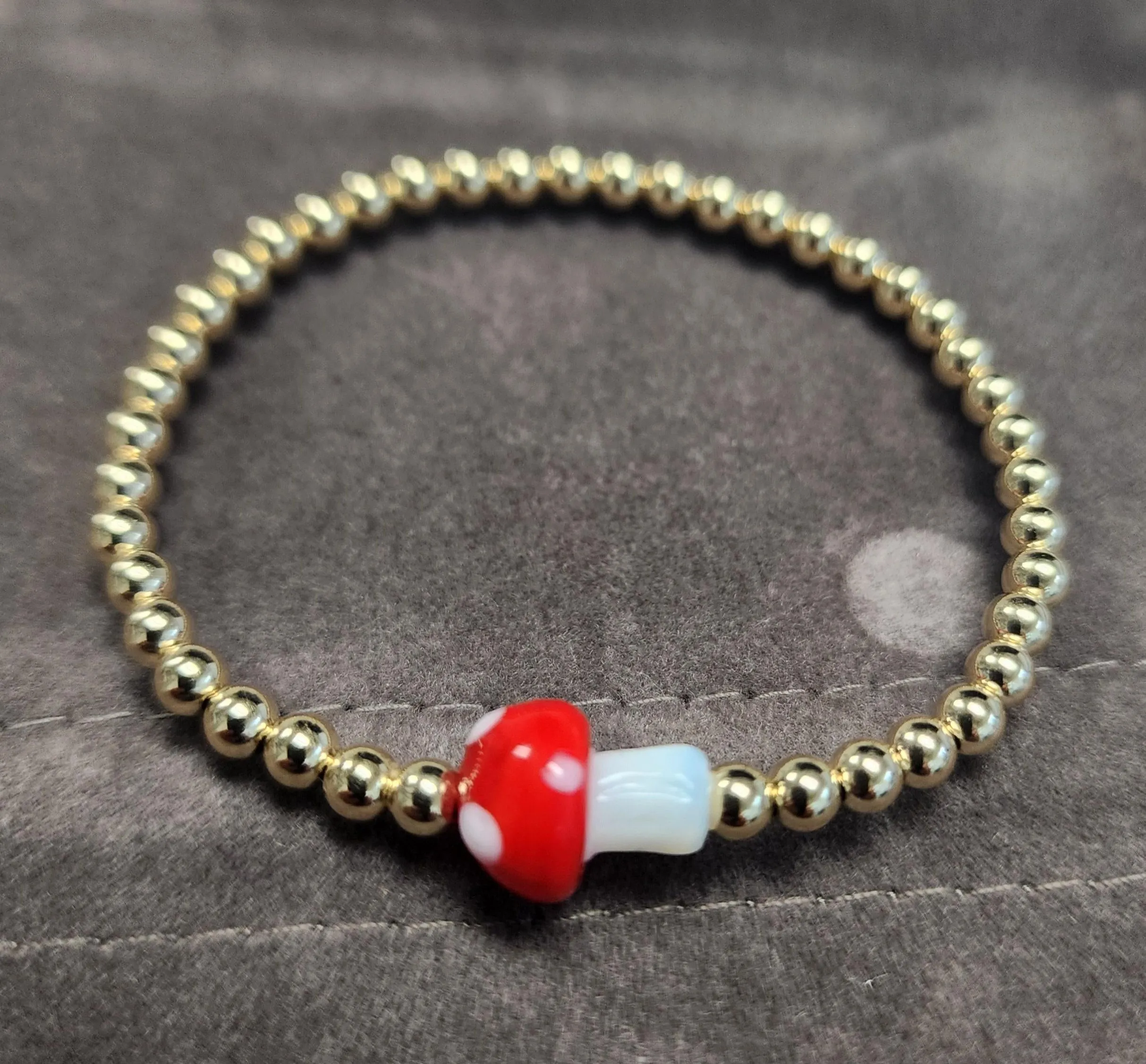 Delicate Gold-Filled Mushroom Bracelet - Non Tarnish New Beginning Gift for Women