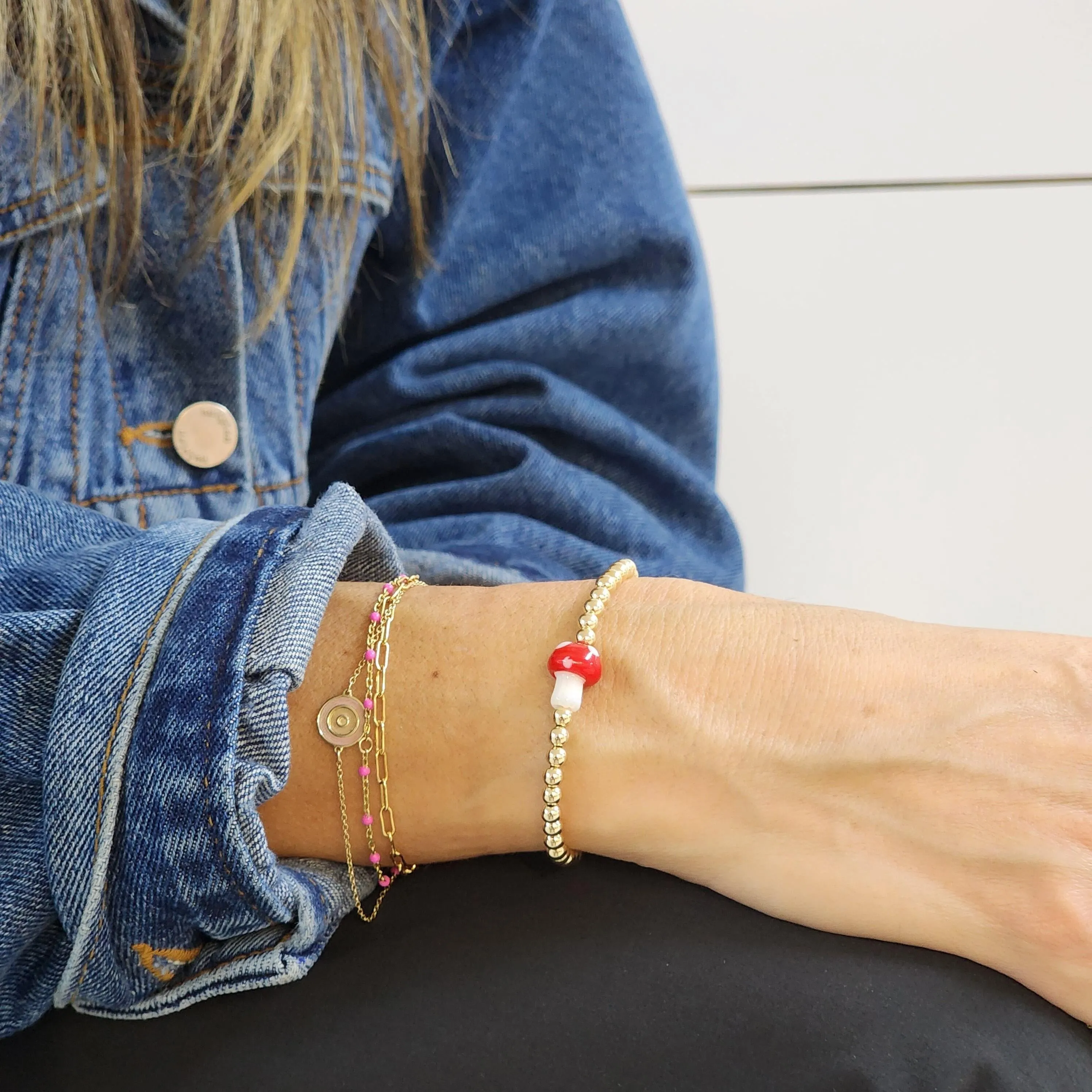 Delicate Gold-Filled Mushroom Bracelet - Non Tarnish New Beginning Gift for Women