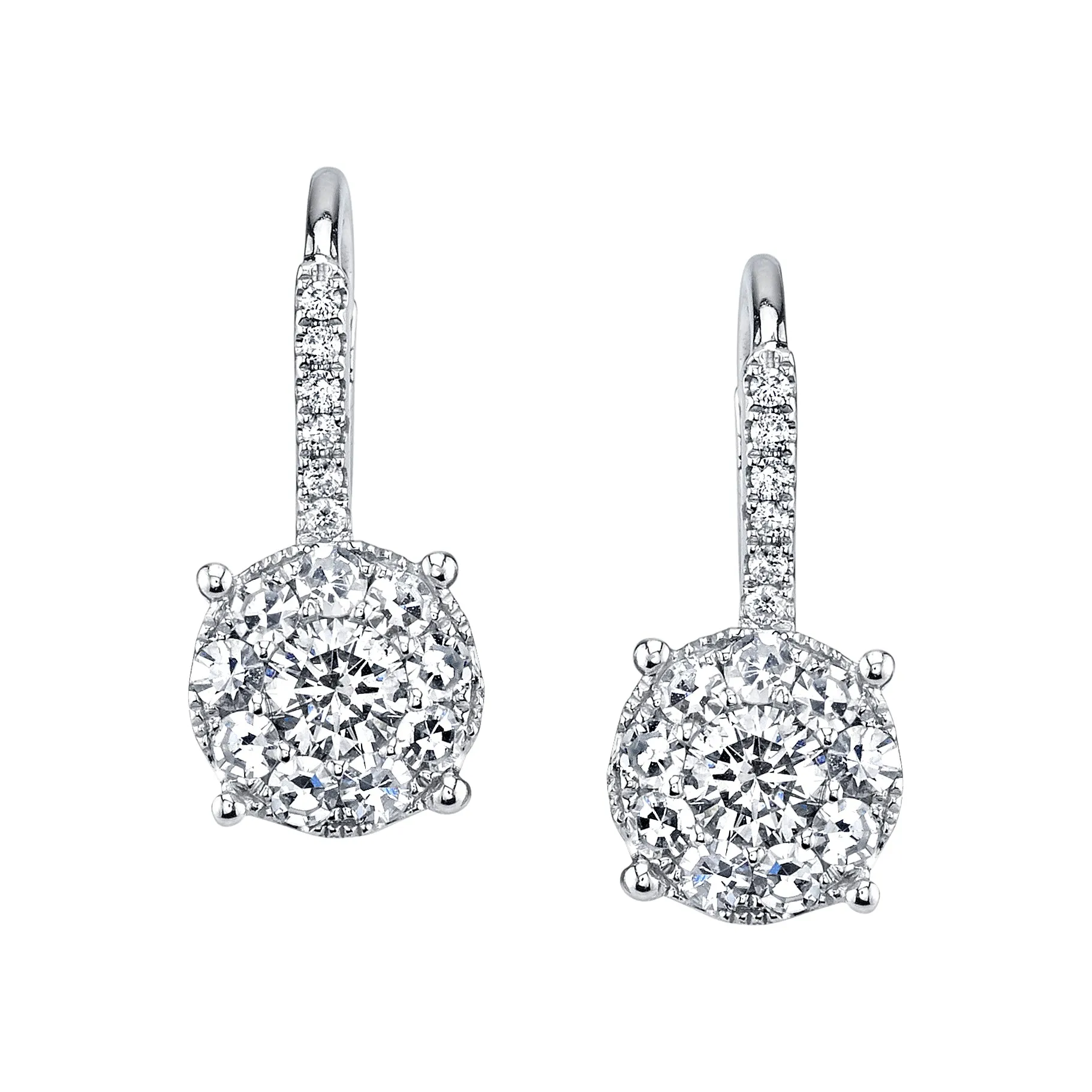 Diamond Cluster Earrings