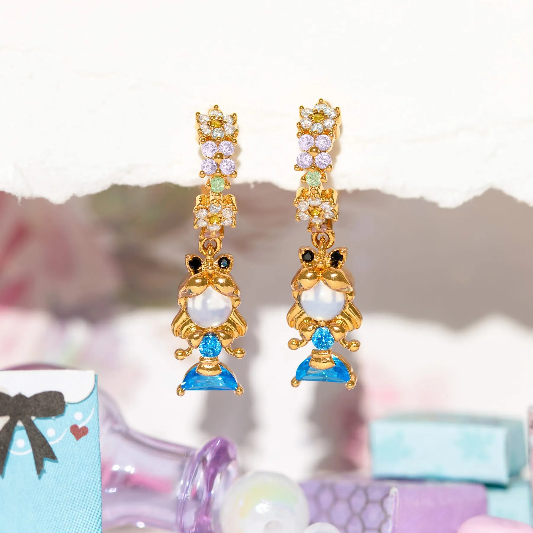 Disney Alice in Wonderland Dangle Hoops