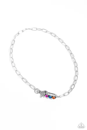 Don’t Want to Miss a STRING - Black Cording (Multicolored Gems) Necklace