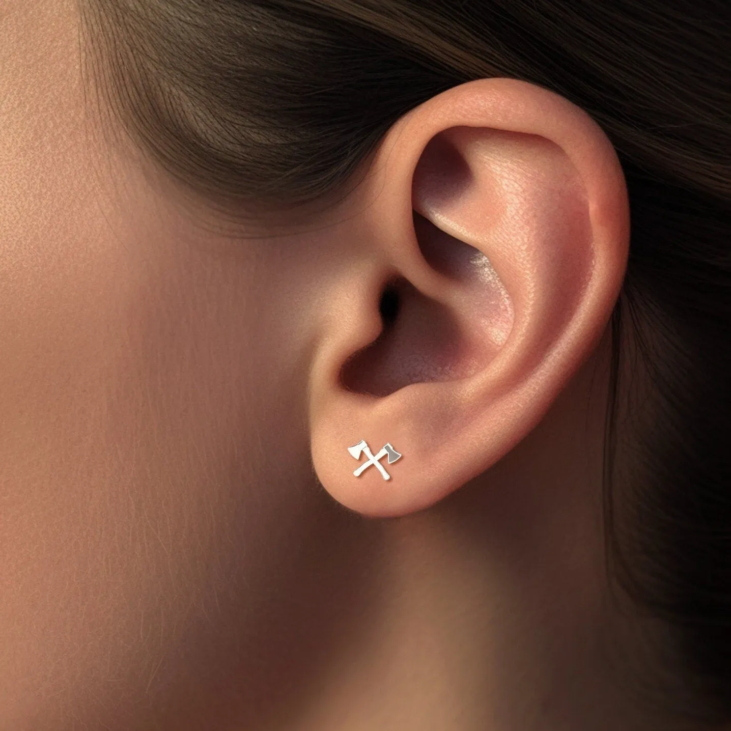 Double Axe Earring