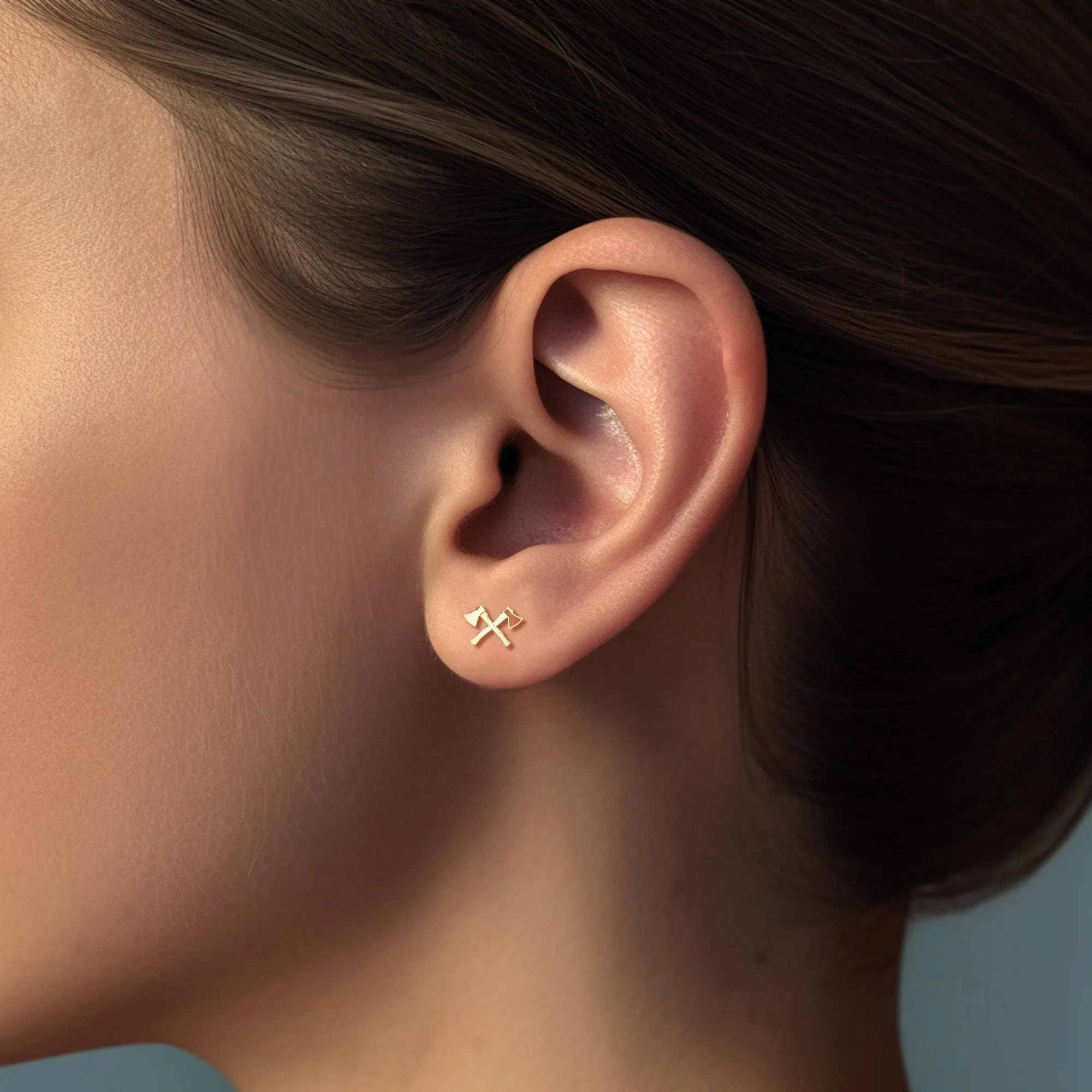 Double Axe Earring