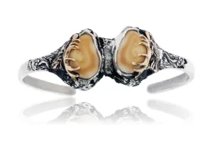 Double Elk Ivory Tooth Bracelet