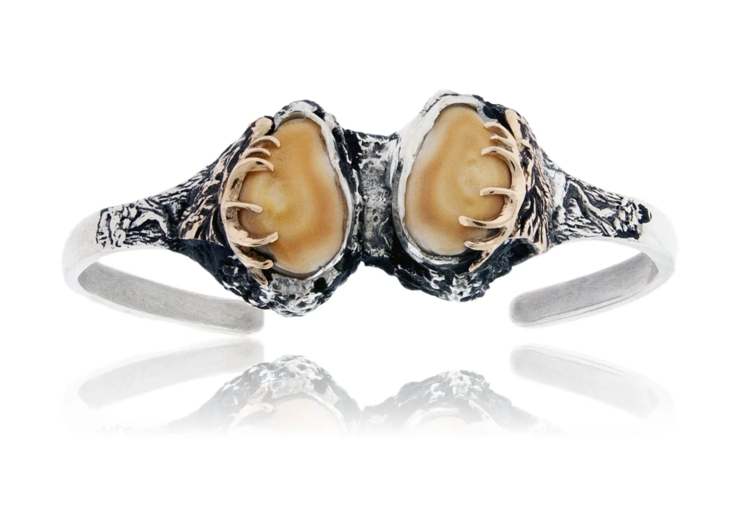 Double Elk Ivory Tooth Bracelet