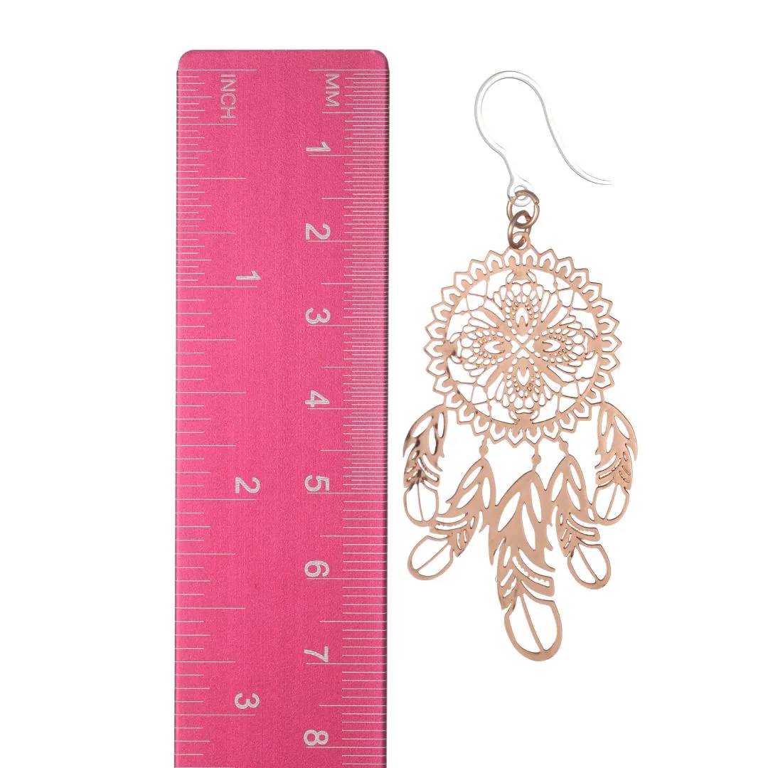 Dream Catcher Dangles Hypoallergenic Earrings for Sensitive Ears Made with Plastic Posts