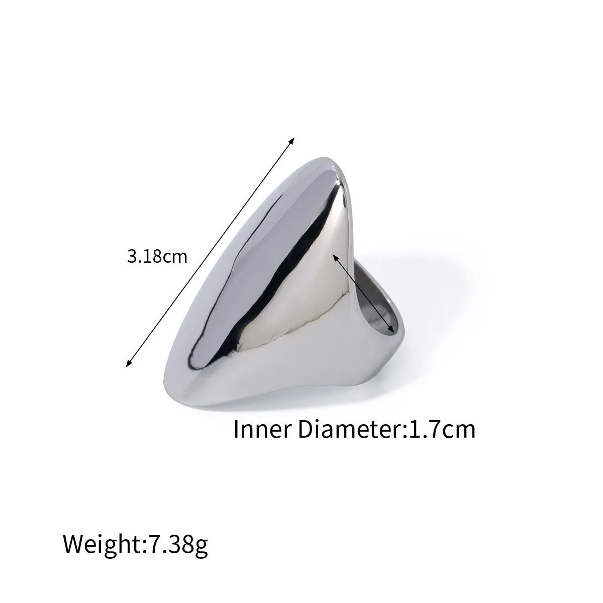 Exaggerated Personality, Chubby Oval Design and Versatile Ring