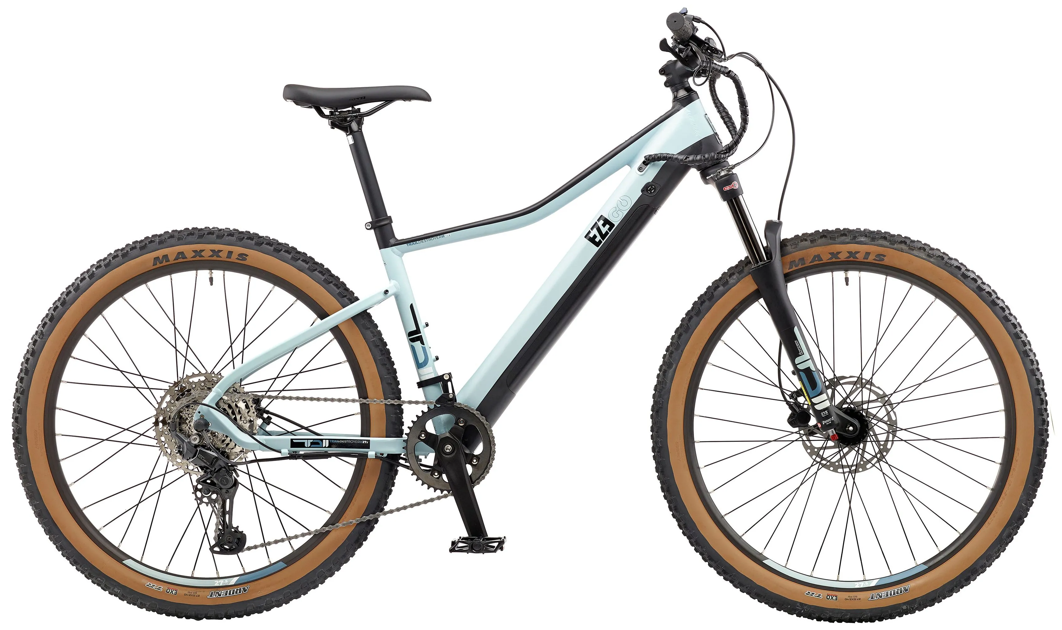 Ezego Trail Destroyer II Electric Mountain Bike 2024 - Ice Blue