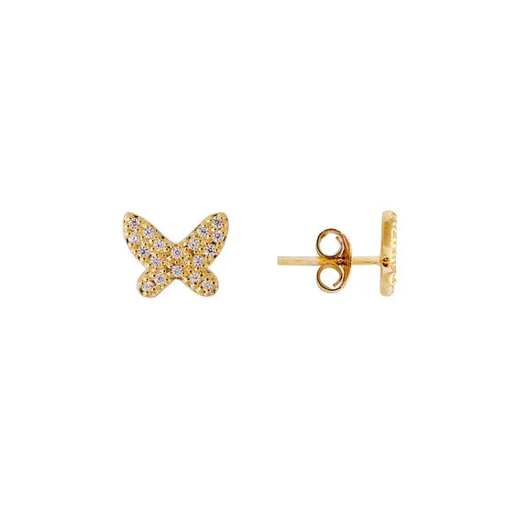 Fairley Butterfly Pave Studs