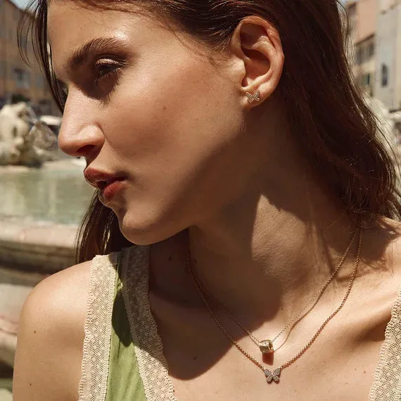 Fairley Butterfly Pave Studs