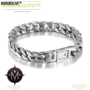 Fashion Men Titanium Steel Bracelet Lace Totem Titanium Steel Bracelet
