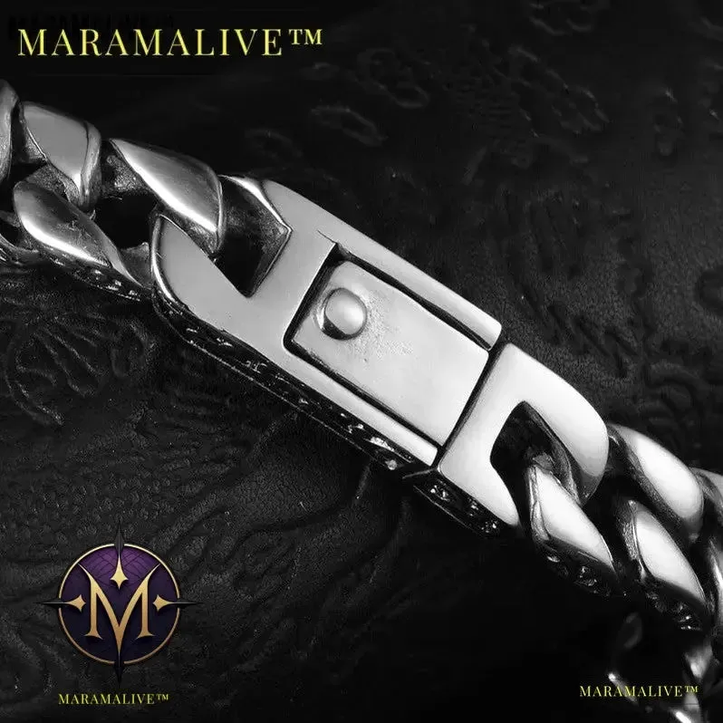 Fashion Men Titanium Steel Bracelet Lace Totem Titanium Steel Bracelet