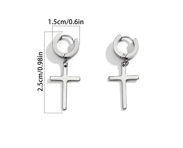 Fashionable Cross Design Earrings