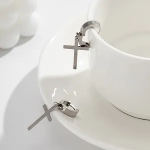 Fashionable Cross Design Earrings