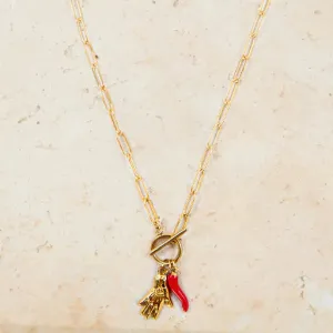 FRANCESCA CHARM NECKLACE - GOLD