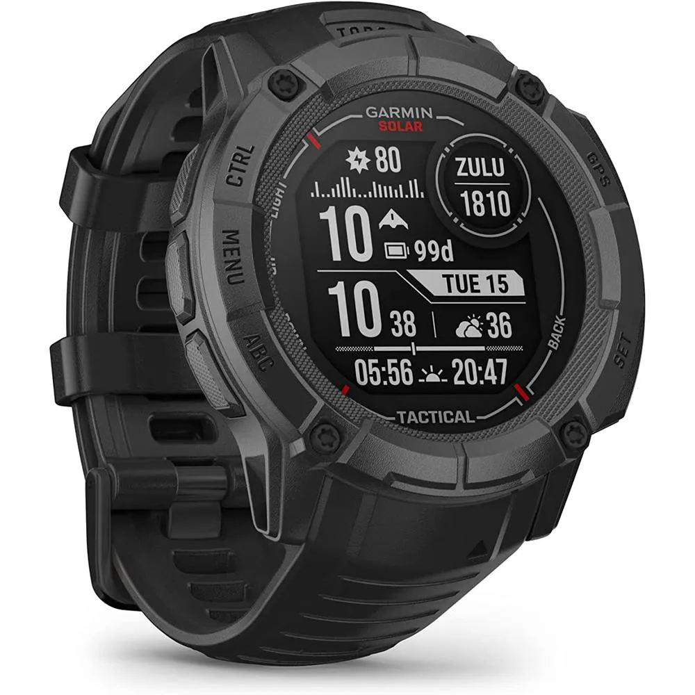 Garmin Instinct 2X Solar GPS Smartwatch Tactical Edition Black   2 Year Warranty