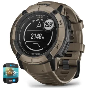 Garmin Instinct 2X Solar GPS Smartwatch Tactical Edition Tan   2 Year Warranty