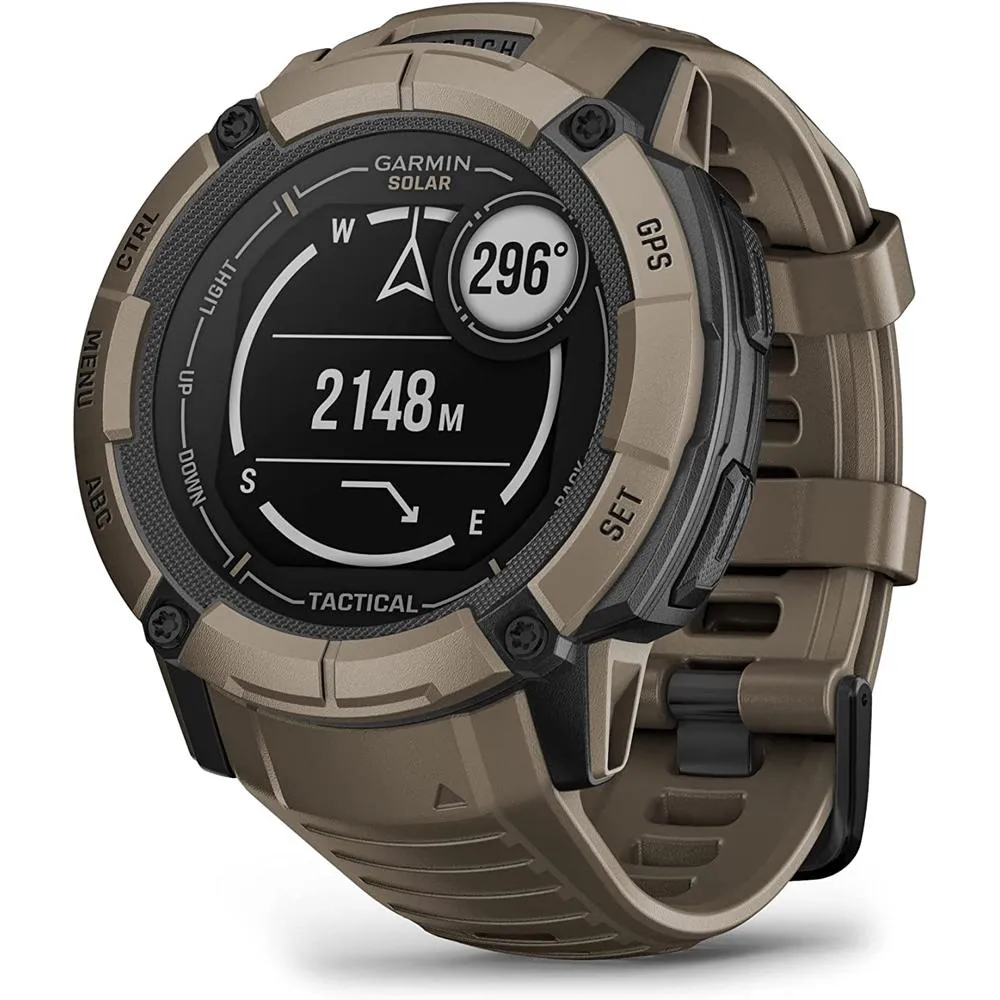Garmin Instinct 2X Solar GPS Smartwatch Tactical Edition Tan   2 Year Warranty