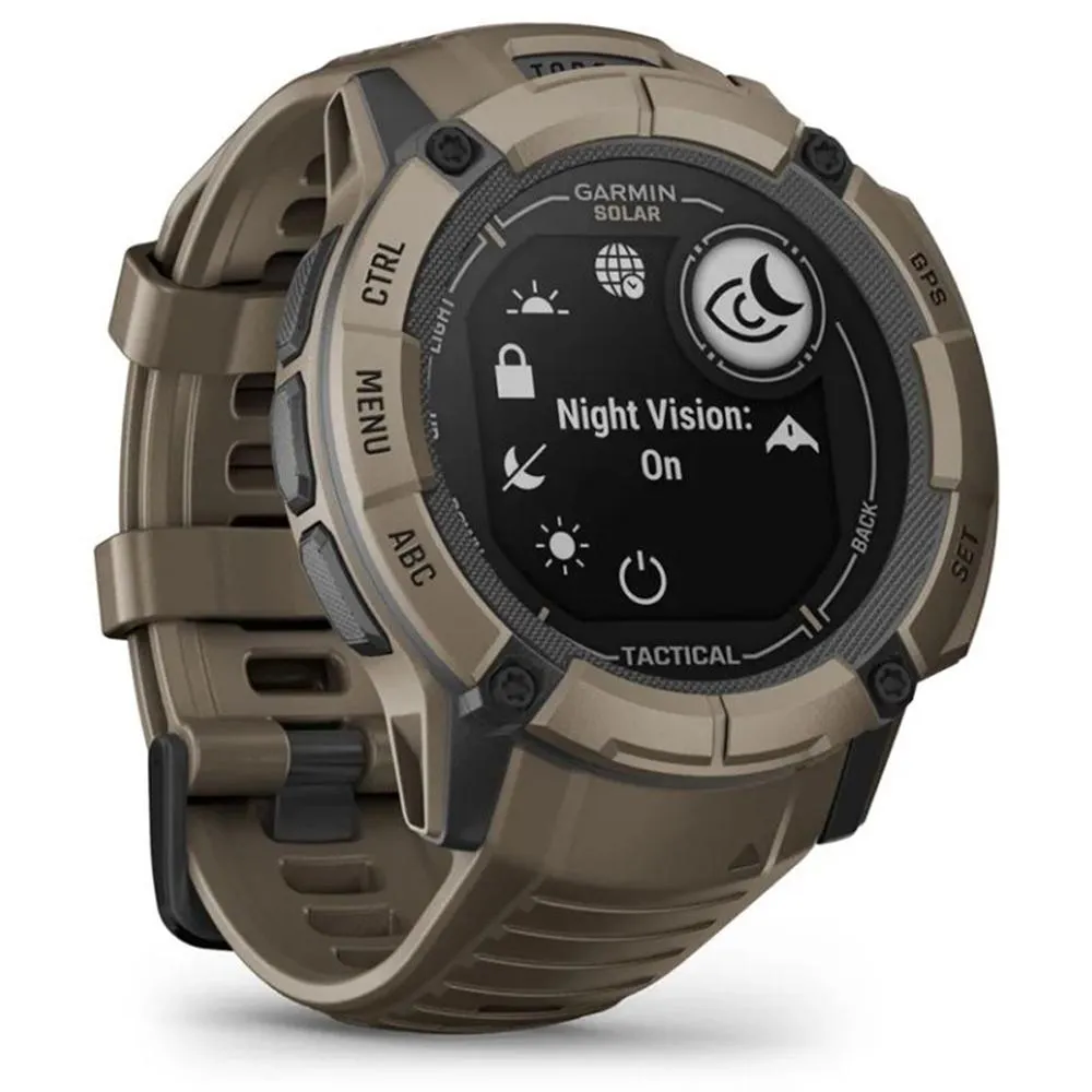 Garmin Instinct 2X Solar GPS Smartwatch Tactical Edition Tan   2 Year Warranty