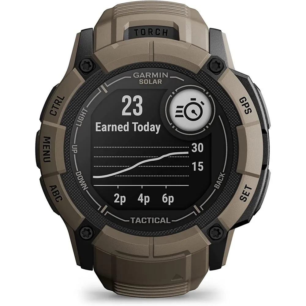Garmin Instinct 2X Solar GPS Smartwatch Tactical Edition Tan   2 Year Warranty