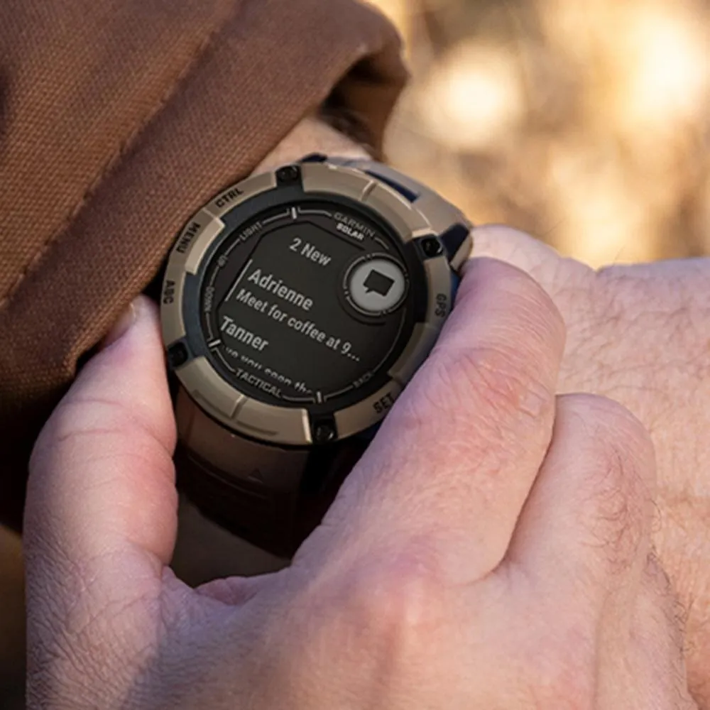 Garmin Instinct 2X Solar GPS Smartwatch Tactical Edition Tan   2 Year Warranty