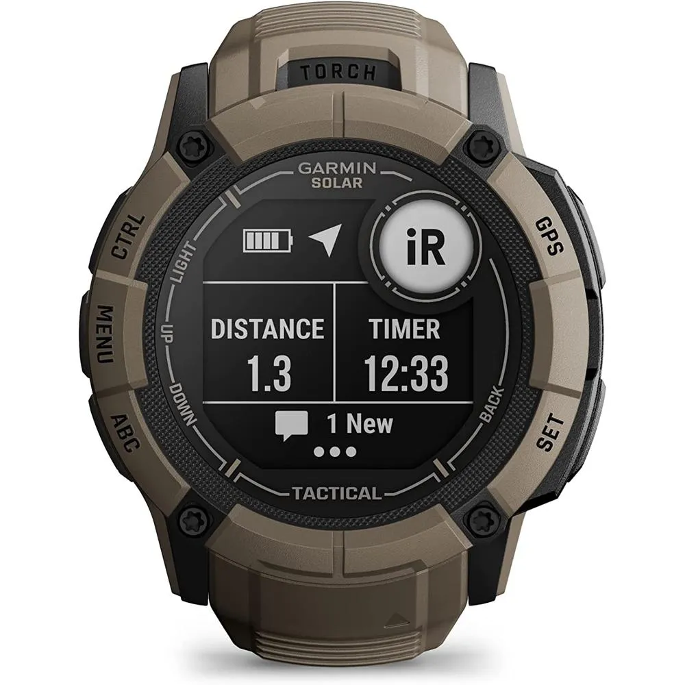 Garmin Instinct 2X Solar GPS Smartwatch Tactical Edition Tan   2 Year Warranty