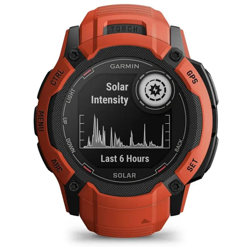 Garmin Instinct 2X Solar Rugged GPS Smartwatch Flame Red with 2 Year Warranty
