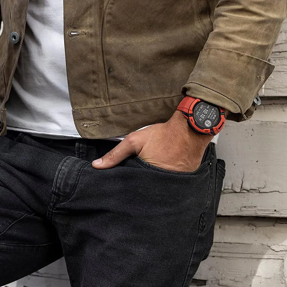 Garmin Instinct 2X Solar Rugged GPS Smartwatch Flame Red with 2 Year Warranty