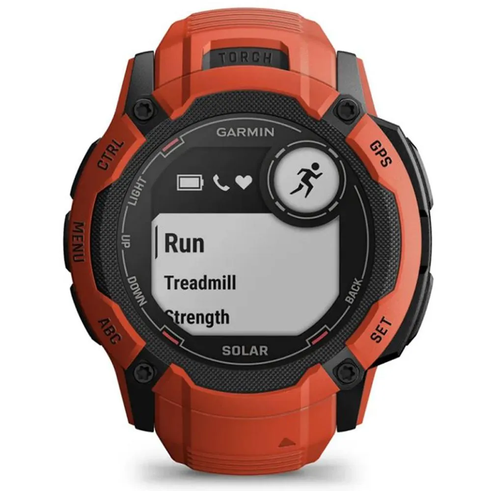 Garmin Instinct 2X Solar Rugged GPS Smartwatch Flame Red with 2 Year Warranty