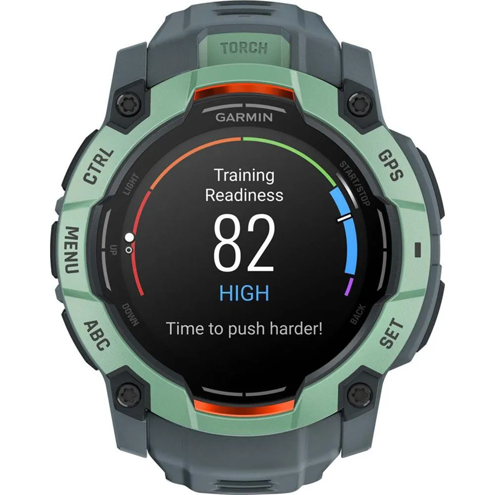 Garmin Instinct 3 - 50 mm GPS Smartwatch, AMOLED   Charging Dock   Protector Bundle