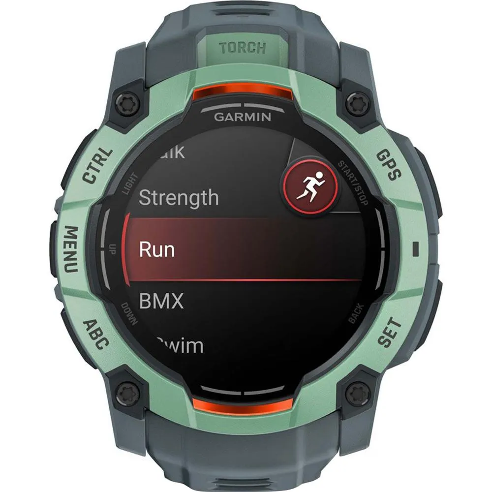 Garmin Instinct 3 - 50 mm GPS Smartwatch, AMOLED   Charging Dock   Protector Bundle