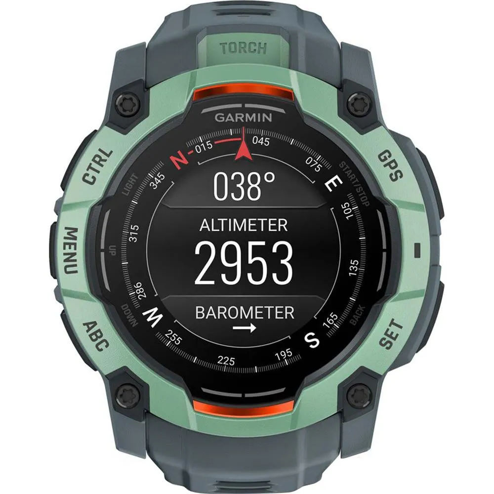 Garmin Instinct 3 - 50 mm GPS Smartwatch, AMOLED   Charging Dock   Protector Bundle