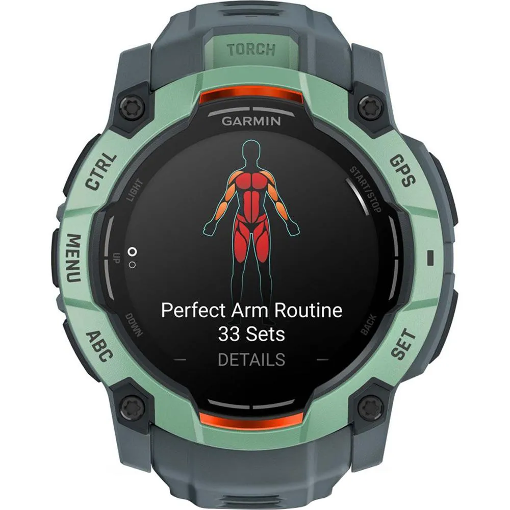 Garmin Instinct 3 - 50 mm GPS Smartwatch, AMOLED   Charging Dock   Protector Bundle