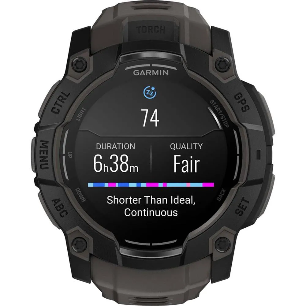 Garmin Instinct 3 - 50 mm Outdoor GPS Smartwatch, AMOLED, Black with Black Band