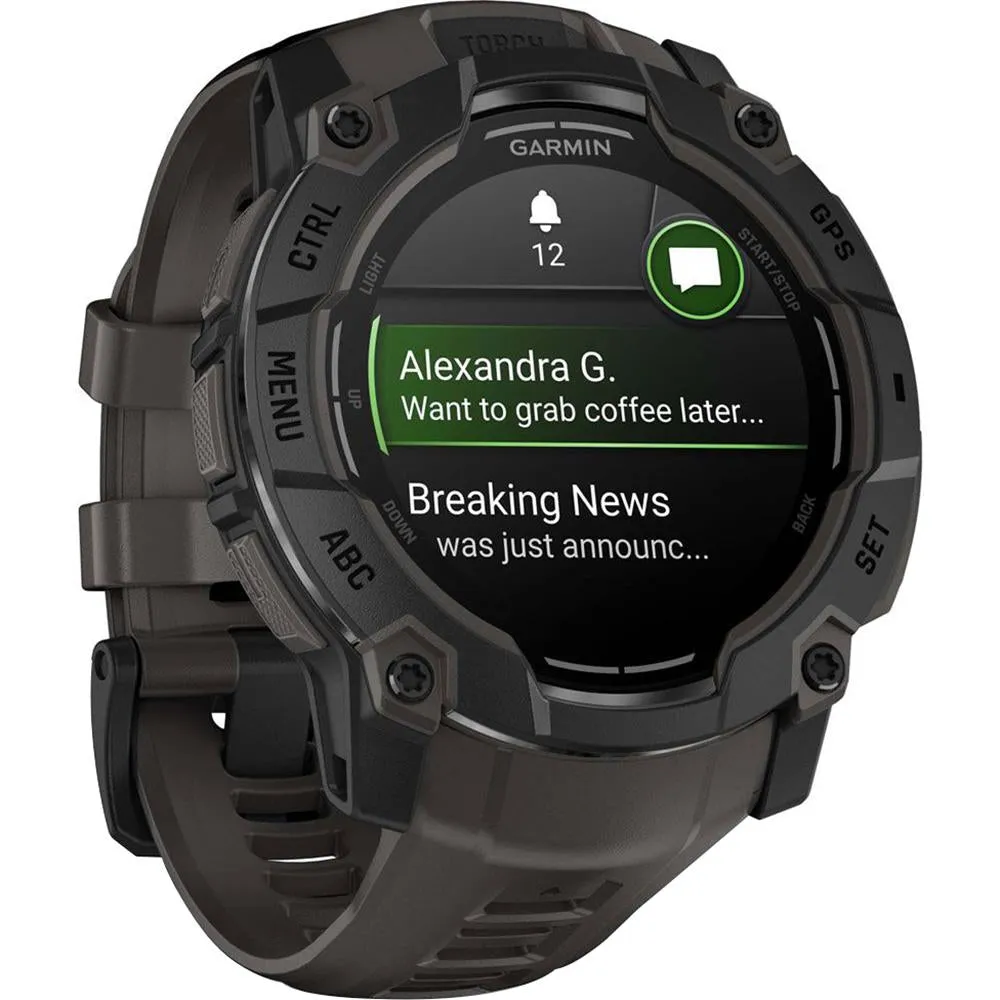 Garmin Instinct 3 - 50 mm Outdoor GPS Smartwatch, AMOLED, Black with Black Band
