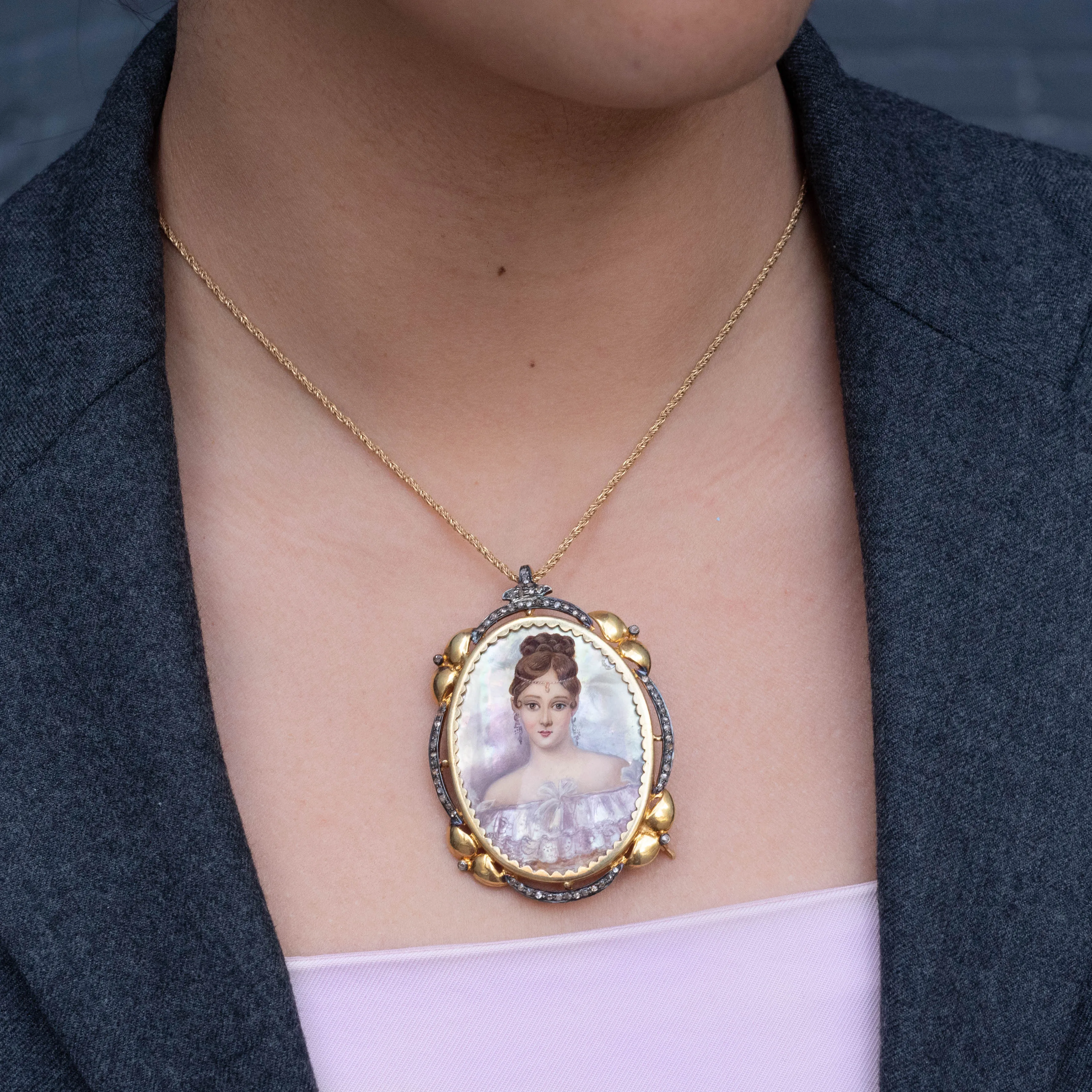 Georgian Revival Portrait Miniature c1930
