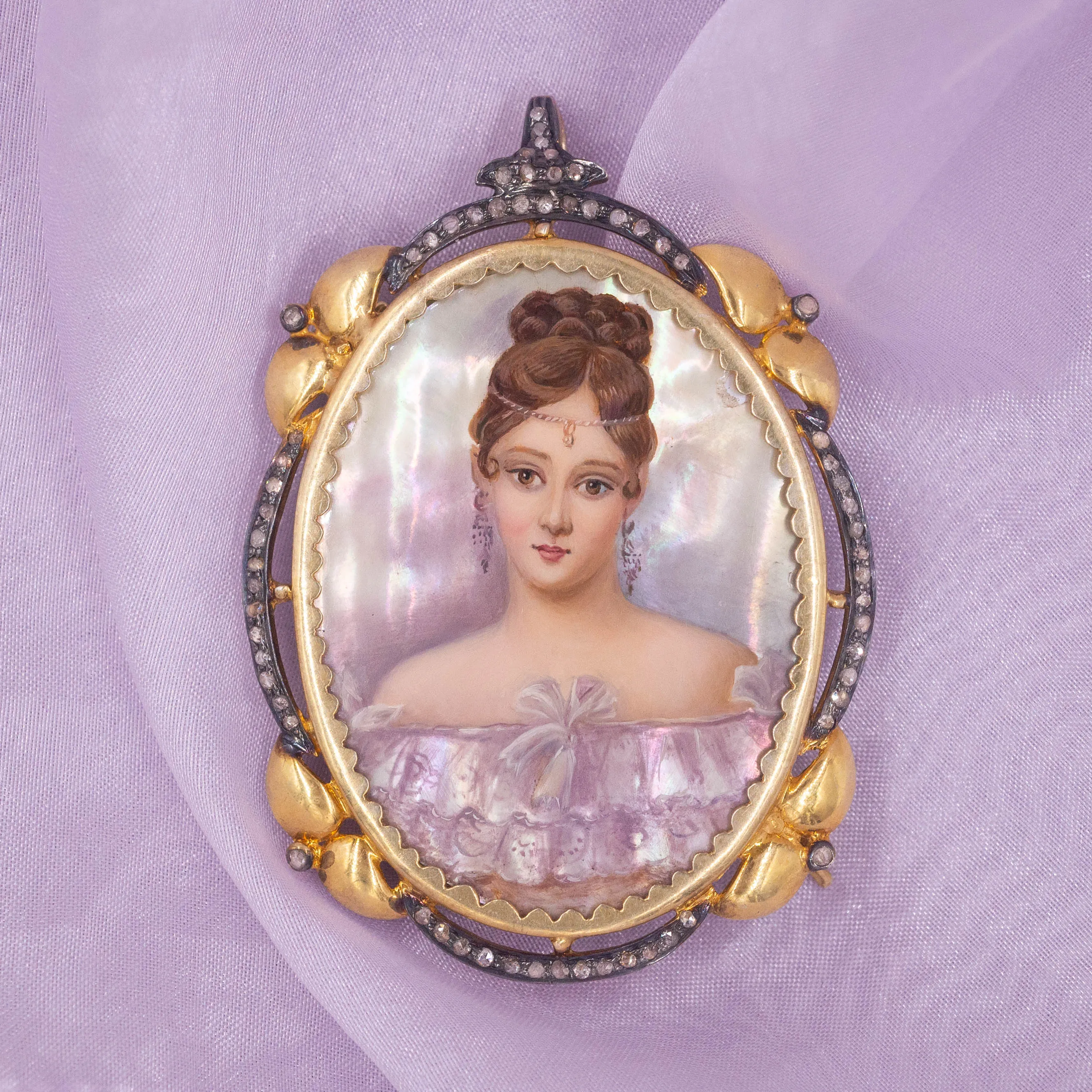 Georgian Revival Portrait Miniature c1930