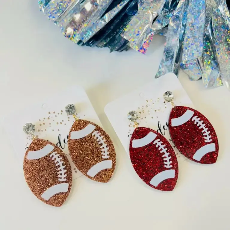 Glitter Acrylic Footballs