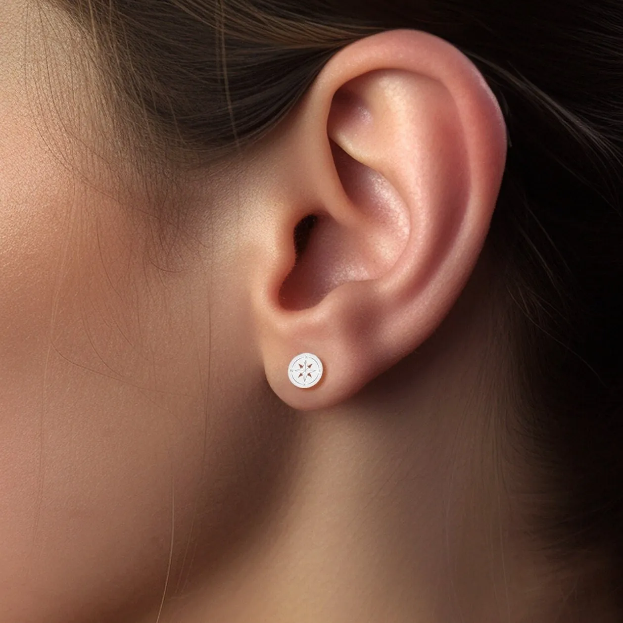 Gold Compass Stud