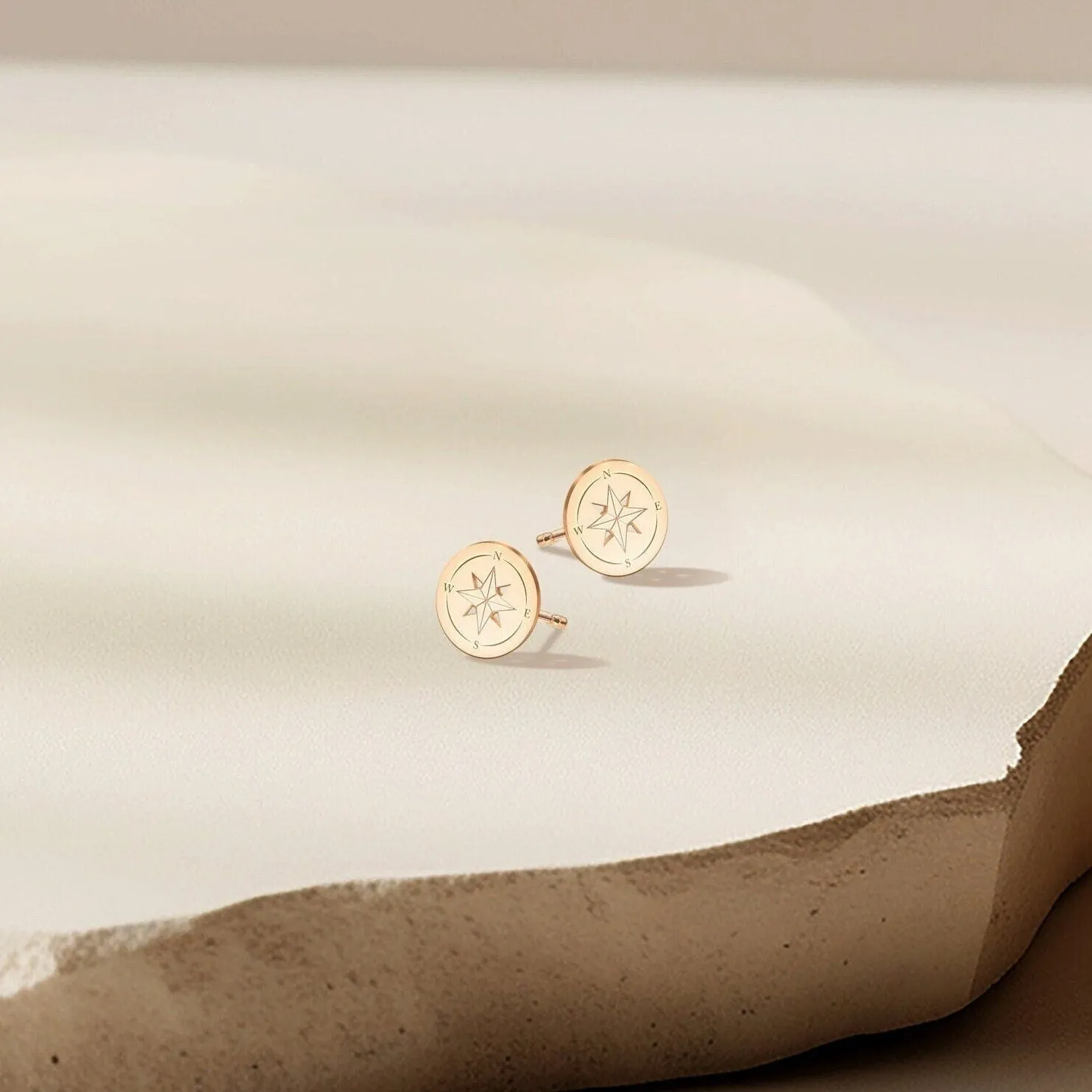 Gold Compass Stud