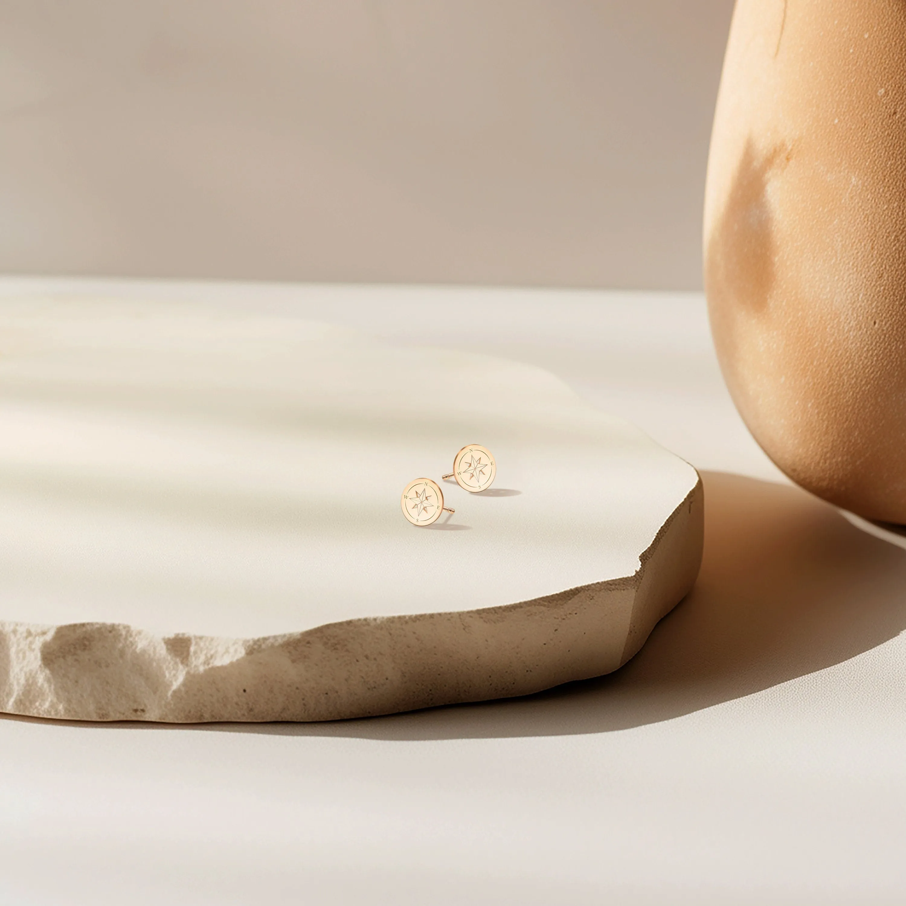 Gold Compass Stud