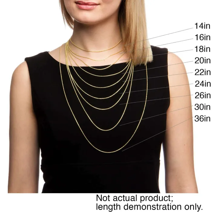 Gold Plated Solid .925 Sterling Silver 2.5MM Diamond-Cut Rope Chain
