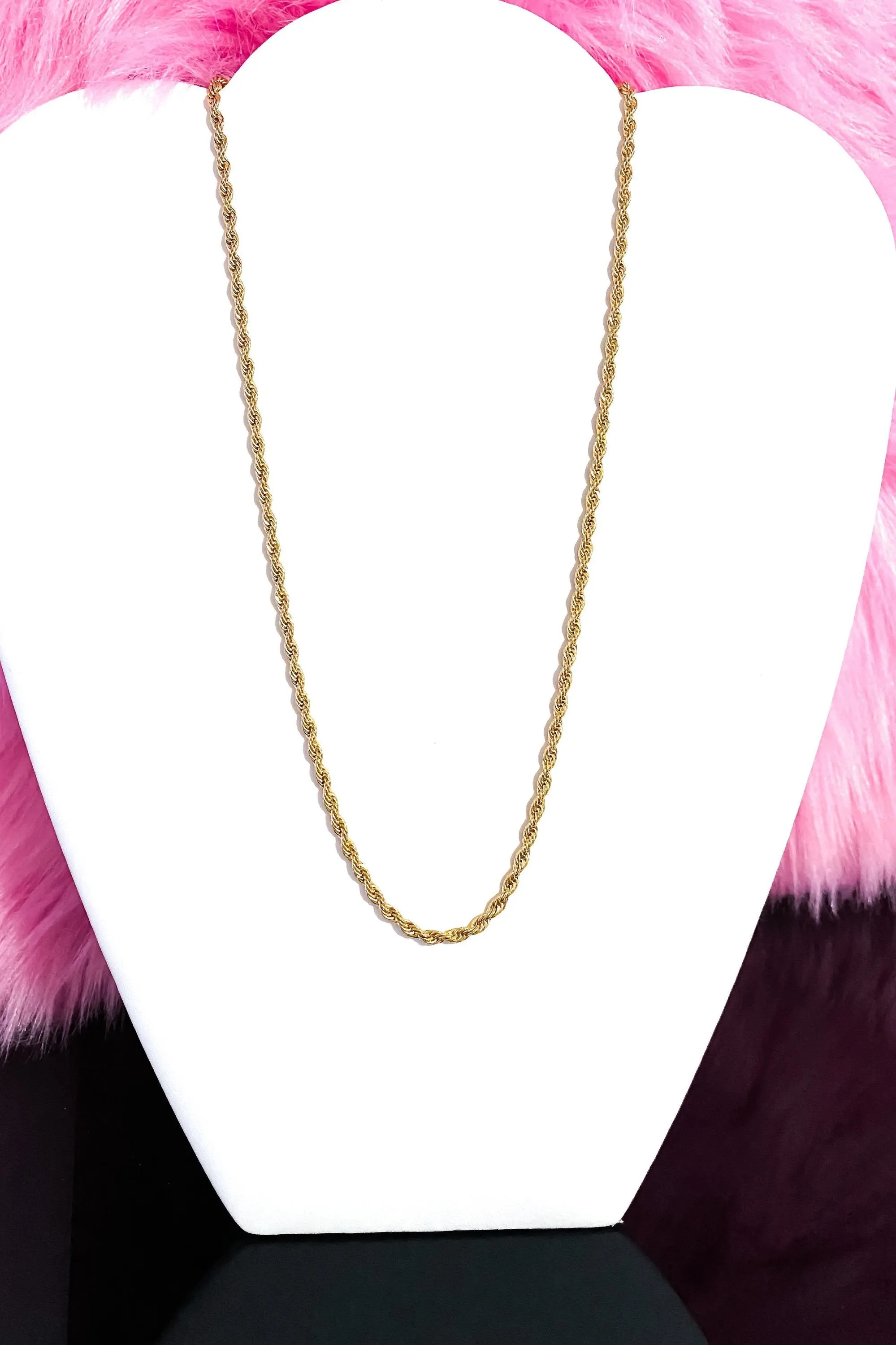 Gold Rope Chain Necklace - Unisex Statement Jewelry with Lifetime Warranty