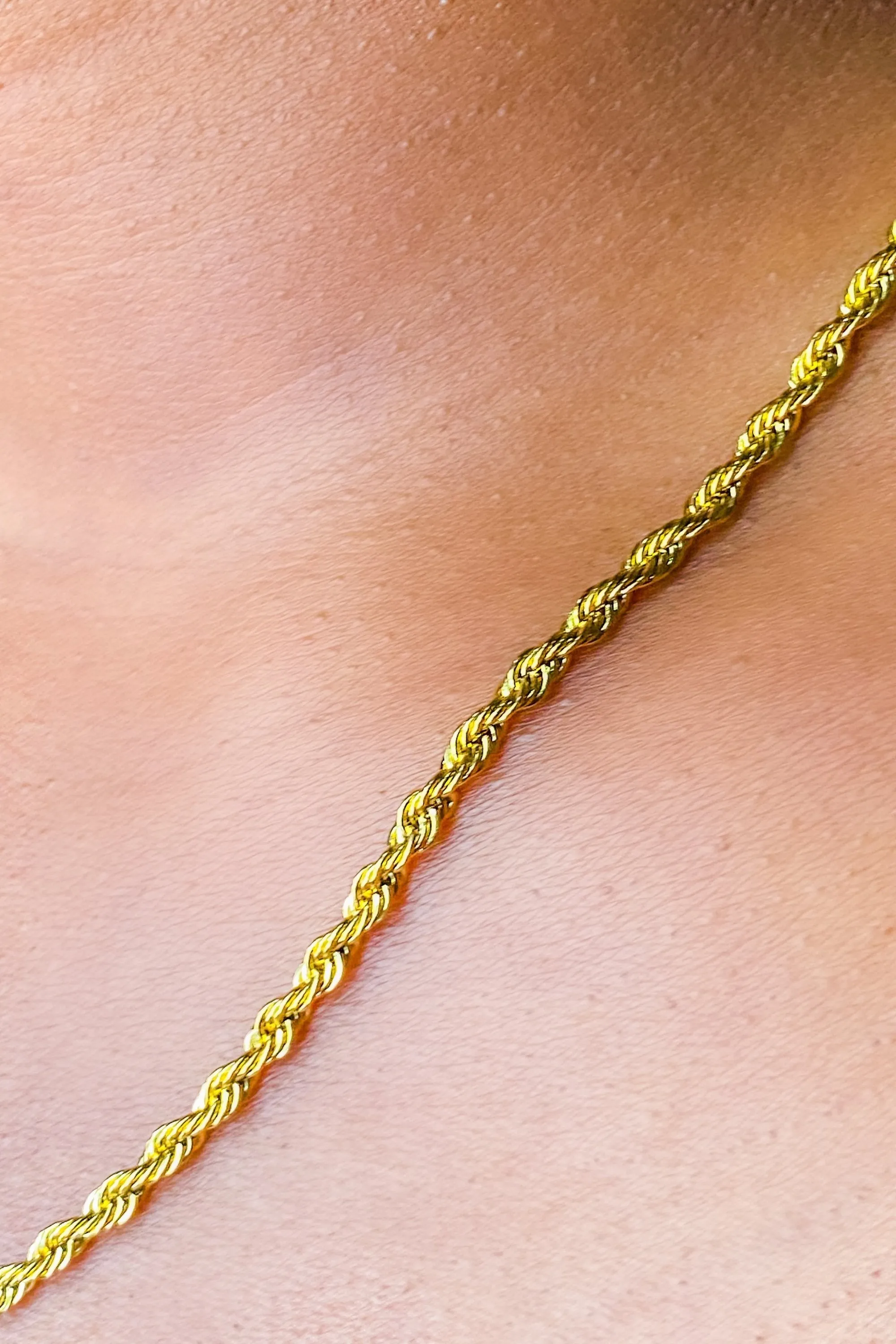 Gold Rope Chain Necklace - Unisex Statement Jewelry with Lifetime Warranty