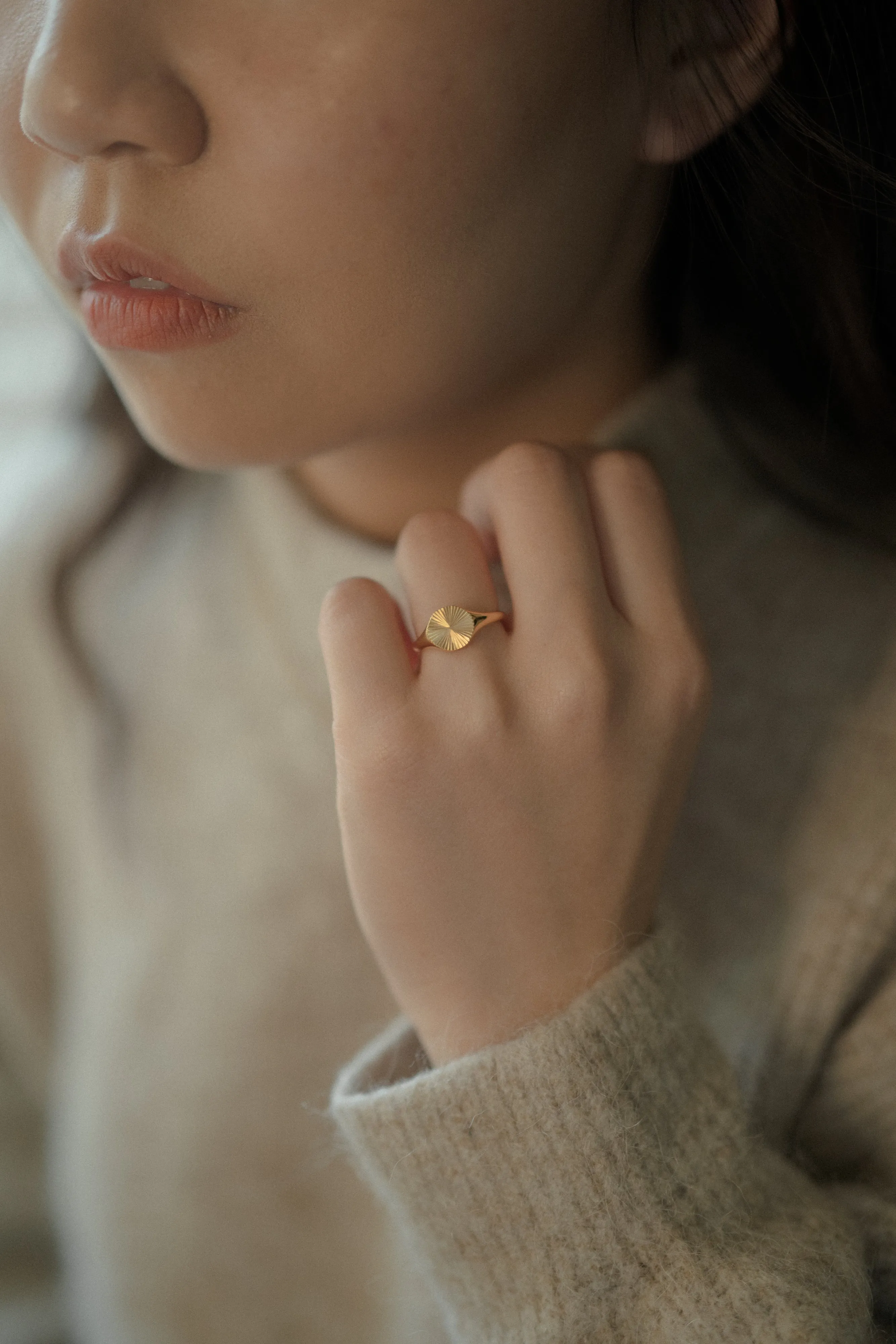 Gold Sunbeam Ring