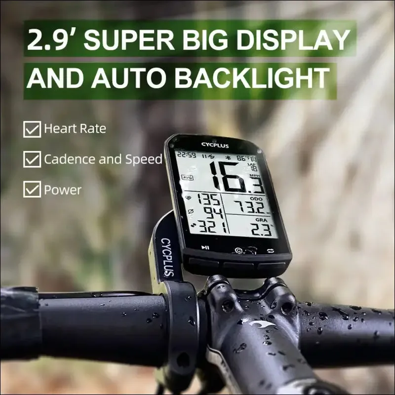 Gps bike computer - cycplus m1 wireless speedometer odometer waterproof bluetooth5.0