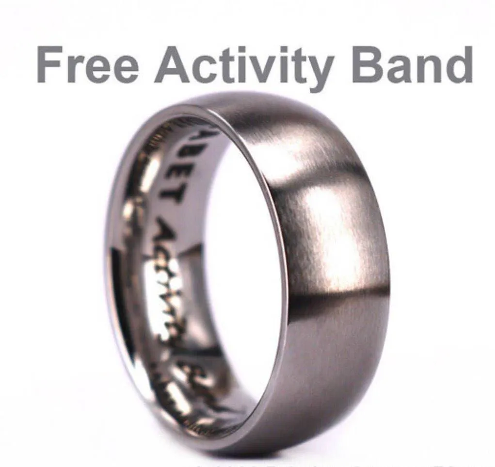 Gun Metal Gray Titanium Ring Exotic Bocote Wood Men's Wedding Band 6MM-8MM