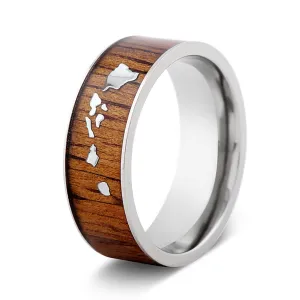 Hawaiian Koa Wood Island Ring