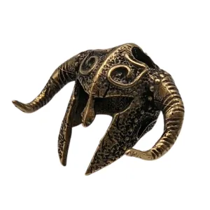 Horned viking helmet paracord bead