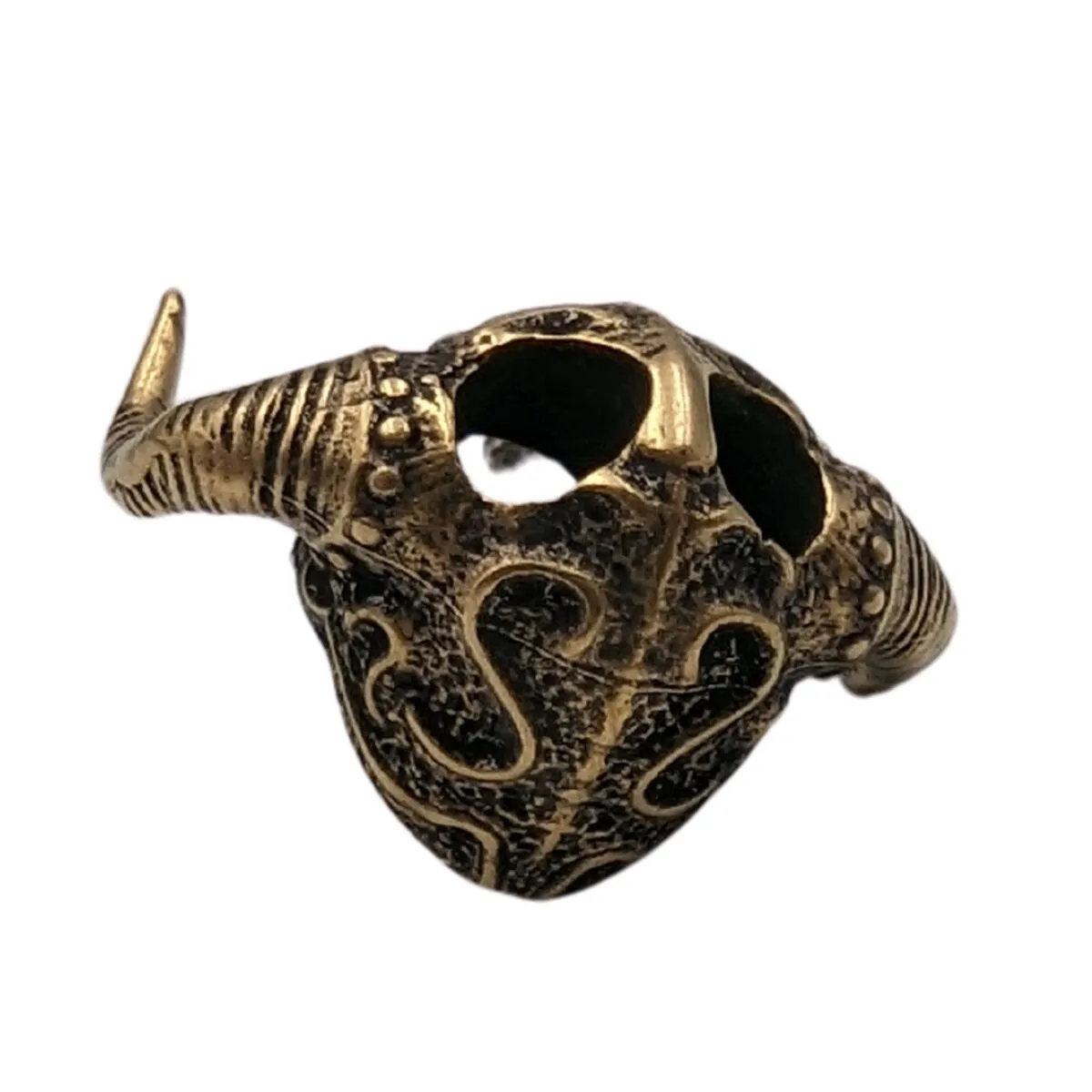 Horned viking helmet paracord bead